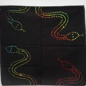 Rainbow Snake Print Batik Small Handkerchief